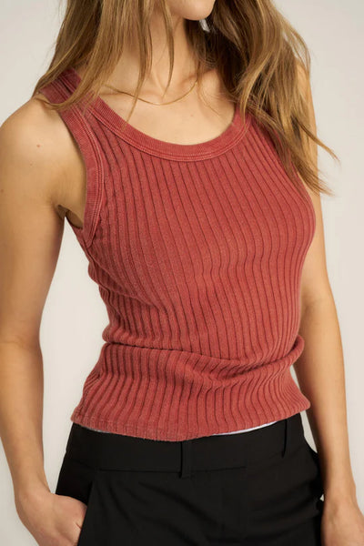 Project Social T Cooper Sweater Rib Tank, MW Desert Clay