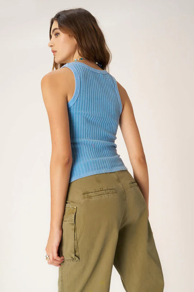 Project Social T Cooper Sweater Rib Tank MW Blue Lagoon