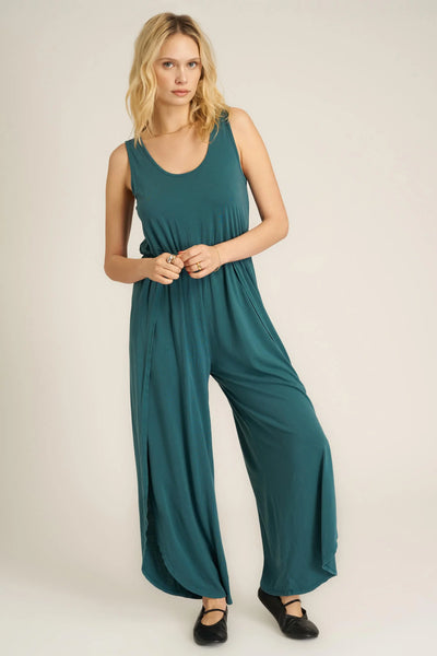 Project Social T Do It Again Scoop Neck Jumpsuit Pacific Teal