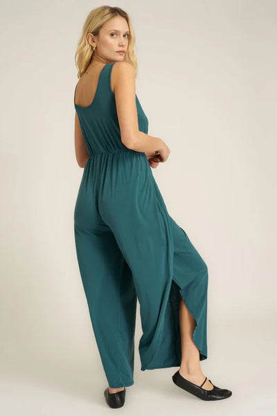 Project Social T Do It Again Scoop Neck Jumpsuit Pacific Teal