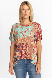 Johnny Was Thena Box Pleat Swing Tee Multi