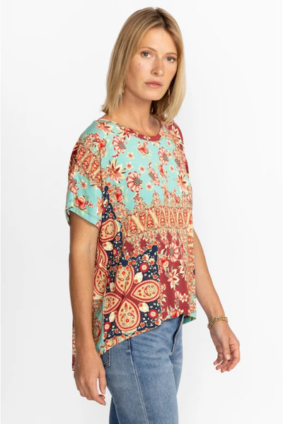 Johnny Was Thena Box Pleat Swing Tee Multi