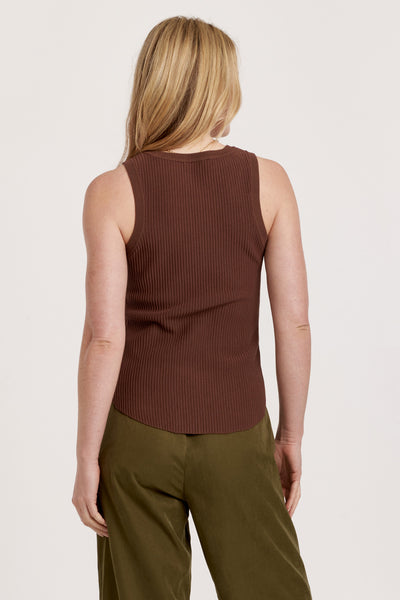 Another Love Cora Sleeveless Rib Hickory