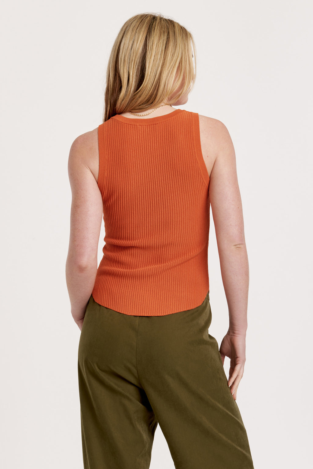 Another Love Cora Sleeveless Rib Pumpkin