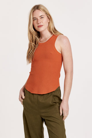 Another Love Cora Sleeveless Rib Pumpkin