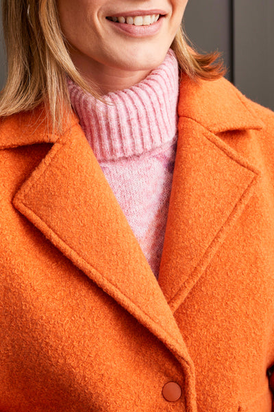 Tribal Snap Front Closure Peacoat Burntorange