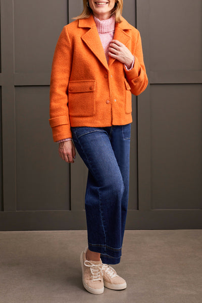 Tribal Snap Front Closure Peacoat Burntorange