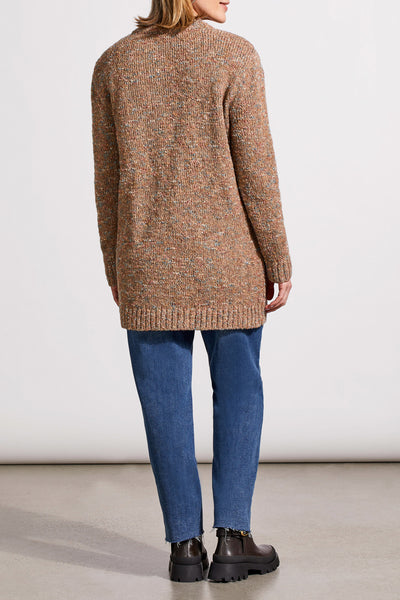 Tribal Cardigan Sweater W/Patch Pockets Cappuccino