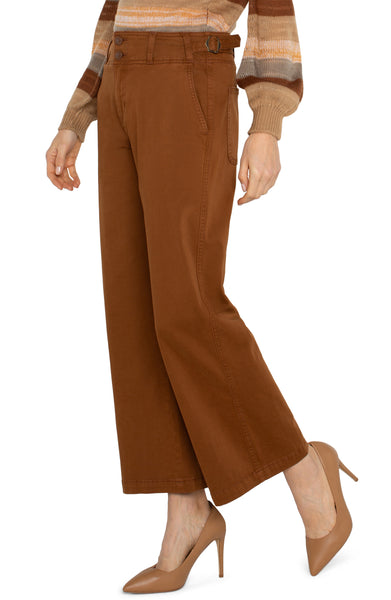 Liverpool High Rise Cinch Waist Wide Leg Jasper Brown