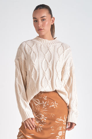 Elan Crew Neck Sweater Off White