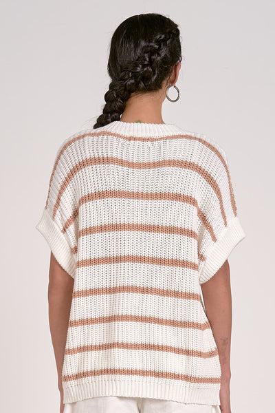 Elan Crew Neck Sweater Natural Tan