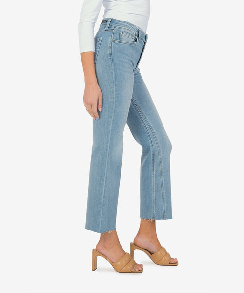 Kut Kelsey High Rise Ankle Flare Dignified Wash