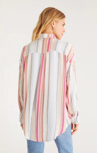 Z Supply Lalo Striped Button Up Top Multi