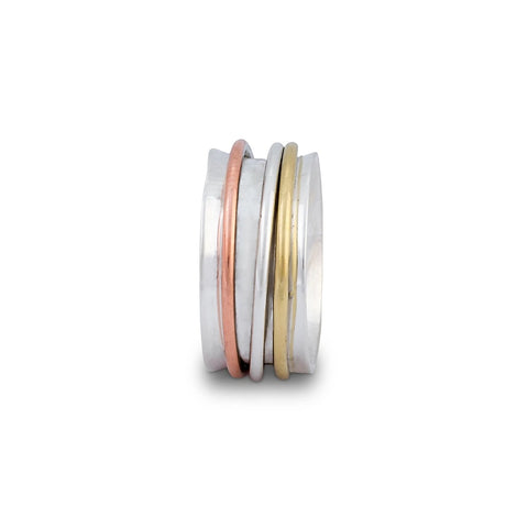 Ritual Smooth Triple Metal Spinning Rings