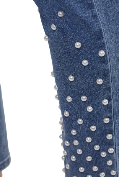Tribal Audrey Pull On Pearl Embellished Jeans