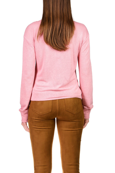 Sanctuary Knotted Knit Top, Rose