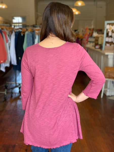 Vine Street Slub Tunic, Merlot