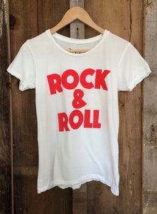 Bandit Brand Rock & Roll Tee, White/Red
