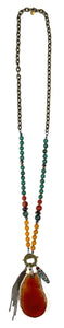 Lost & Found Mixed Beaded W/Toggle Front Necklace