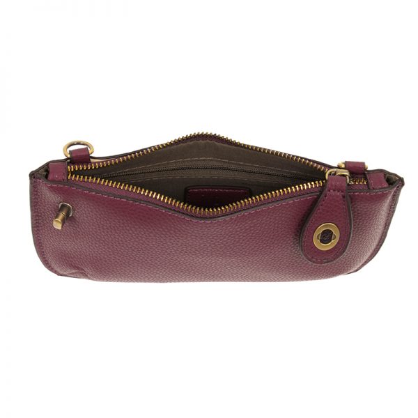 Joy Susan Mini Clutch Crossbody Wristlet Plum