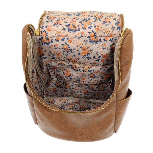 Joy Susan Kerri Side Pocket Backpack Saddle