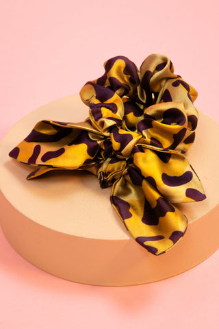 Powder Leopard Print Scrunchies, Pack of 2