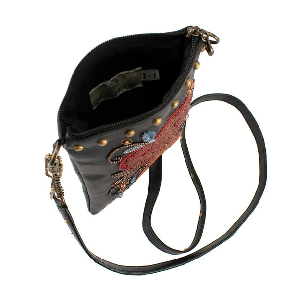 Mary Frances Rebel Rose Mini Crossbody Handbag