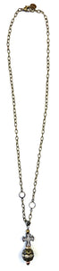 Lost & Found Pave & Ball Drop Necklace