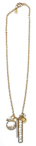 Lost & Found Thin Chain W/Mixed Pearl Pave Charms